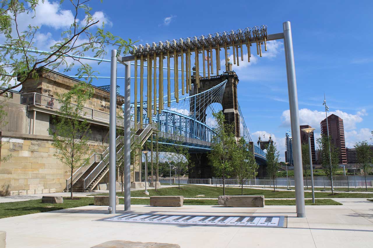 Giant Foot Piano Chime, Smale Riverfront Park, Cincinnati, Ohio