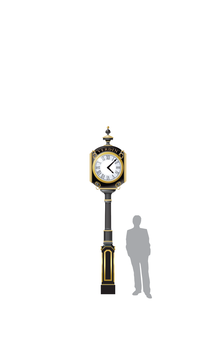 Verdin Howard Replica/Seth Thomas II Post Clock, 4MST II, Four Dials