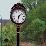 Two-Faced Post Clock Whitewater, Wisconsin