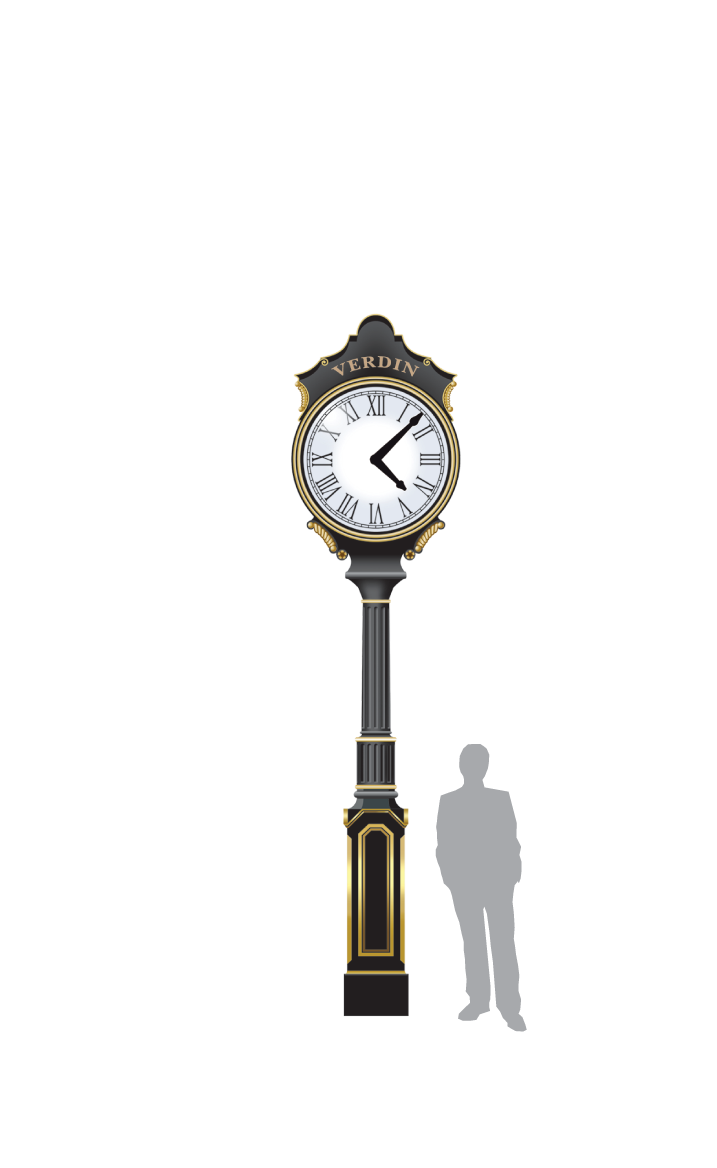 Verdin Howard Replica Post Clock, 4K, Two Dials