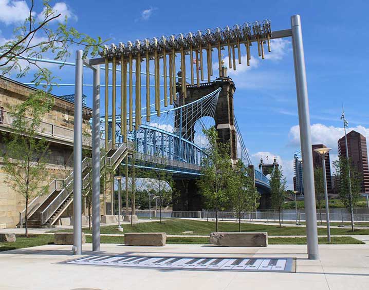 Giant Foot Piano Chime, Smale Riverfront Park, Cincinnati, Ohio