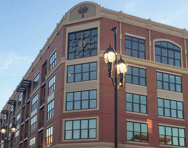Crocker Park Custom Tower Clock, Westlake, Ohio Crocker Park Custom Tower Clock, Westlake, Ohio