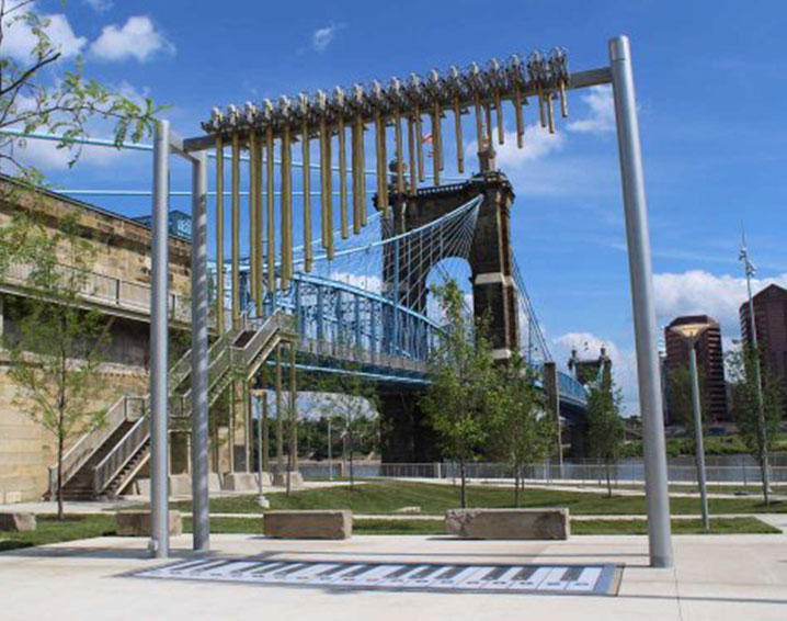 Giant Foot Piano Chime, Smale Riverfront Park, Cincinnati, Ohio