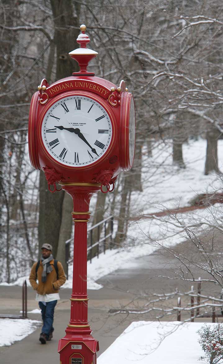 4-Face Post Clock - Indiana University, Bloomington, IN