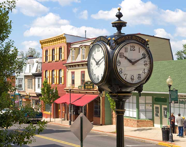 Four-Faced Post Clock, Township of Mount Holly, New Jersey