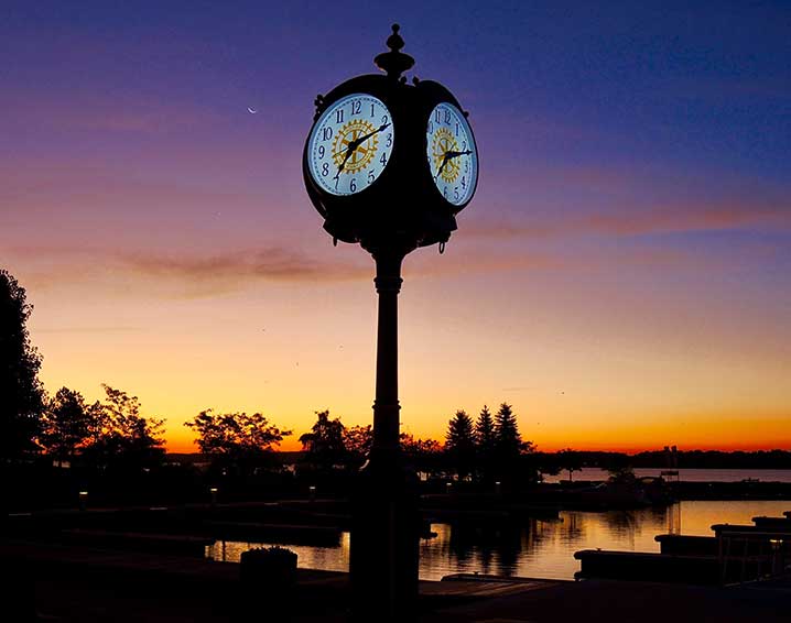 Rotary Post Clock - Barrie, Ontario, Canada