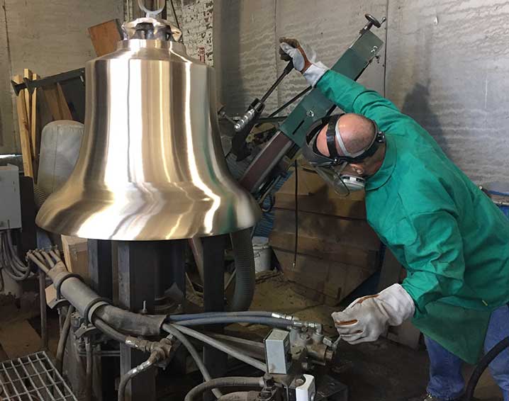 Polishing Cast Bronze Bell