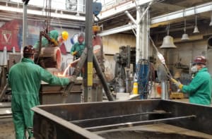 Casting the HERSHEY KISS bell at The Verdin Company Factory