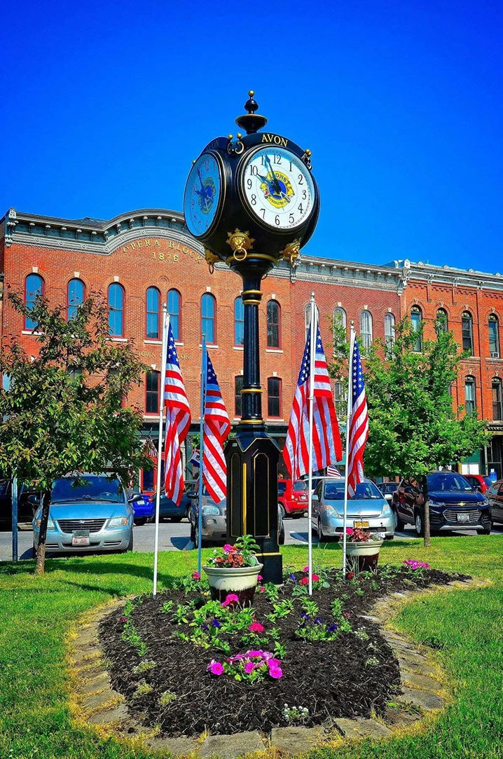 Village of Avon NY Lion's Club Street Clock