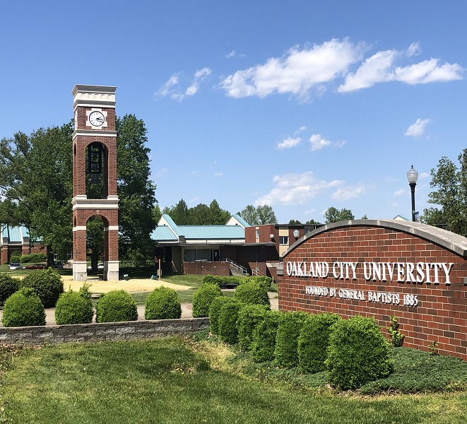 Oakland City University Custom Clock and Bell Tower by The Verdin Company