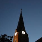 St. Anthony newly backlit tower clock