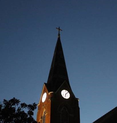 St. Anthony newly backlit tower clock