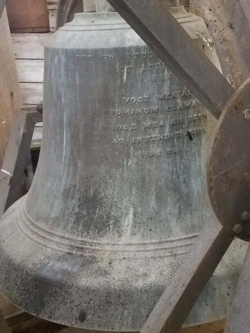Original 1,300 lb. bell before restoration