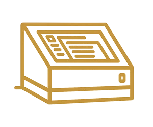 Line art illustration of carillon device.